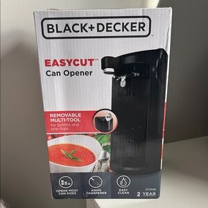 Black & Decker Black EasyCut Electric Can Opener with Removable Multi-Tool